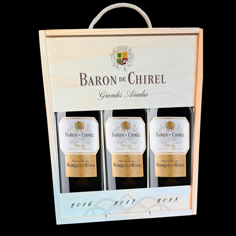 Baron de Chirel, Marqués de Riscal 2016, 2017 and 2018 Mixed Case OWC - Exclusive